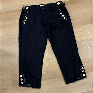 Baby Phat Black Capris with Gold Button Accents